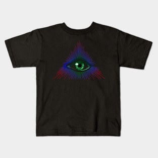 Psychedelic Art All Seeing Eye Third Eye Alchemy Psychic Visionary Kids T-Shirt